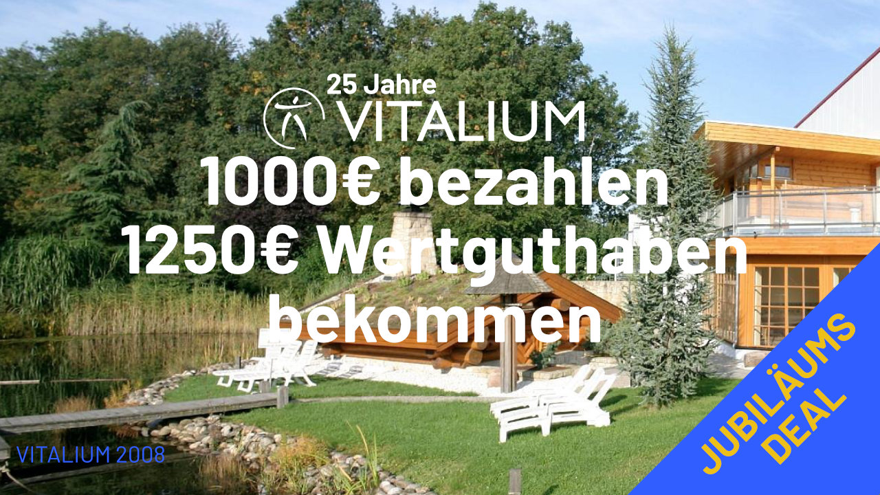 VITALIUM 1250€ Mehrwertkarte Jubiläum